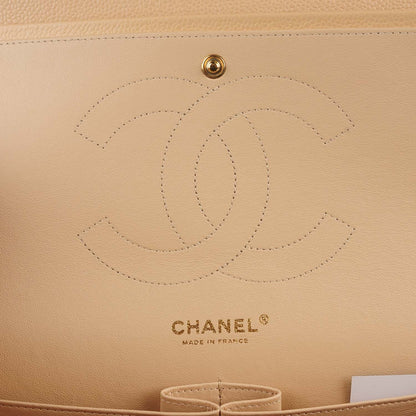 Chanel Caviar Quilted Jumbo Double Flap Beige Clair 7 of 8