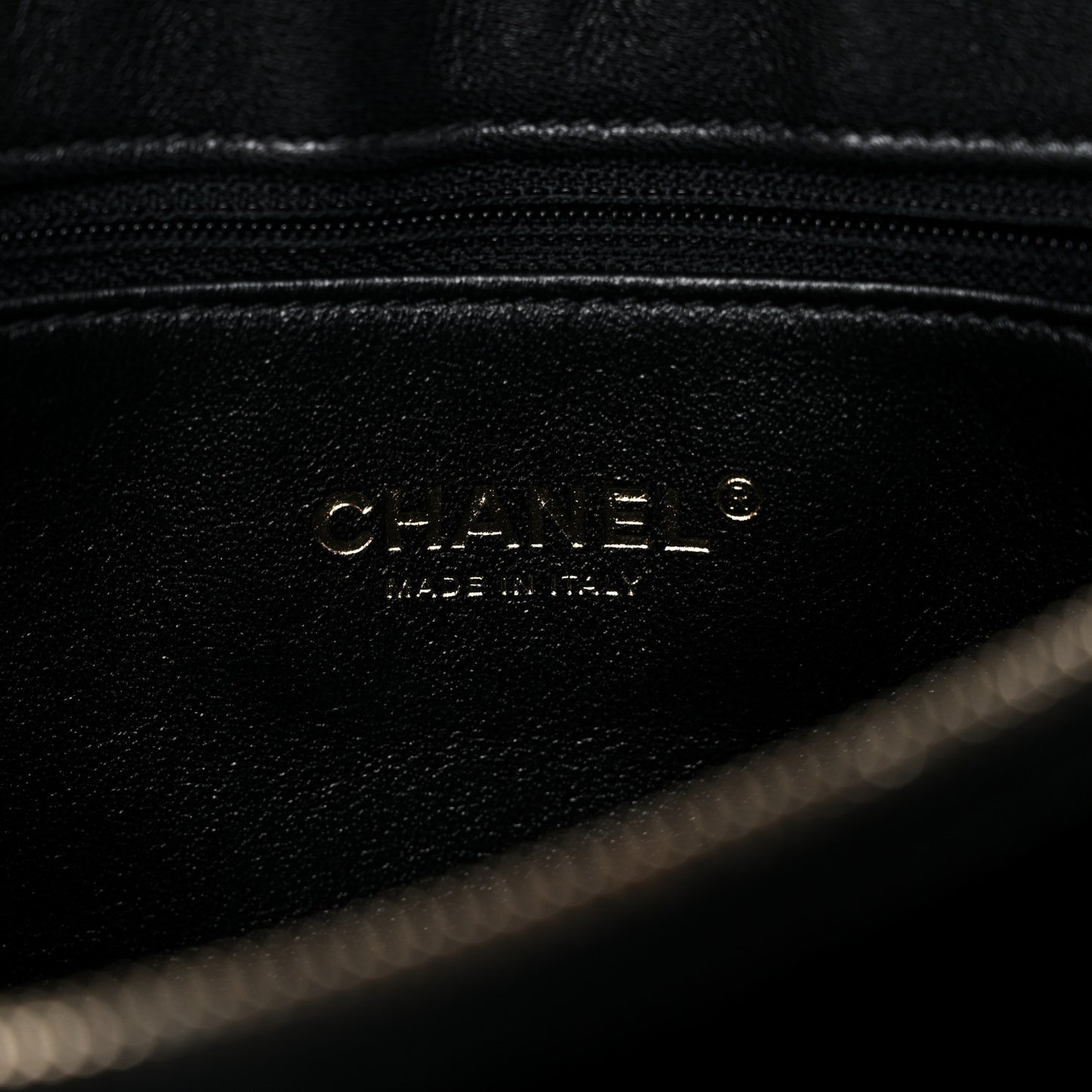 Lambskin Chevron Quilted Envelope Clutch Black
