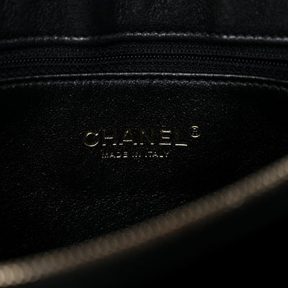 Chanel Lambskin Chevron Quilted Envelope Clutch Black 6 of 16