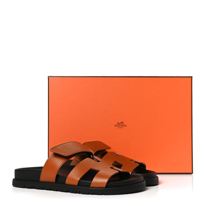 Hermes Epsom Womens Chypre Sandals 35.5 Natural 12 of 12