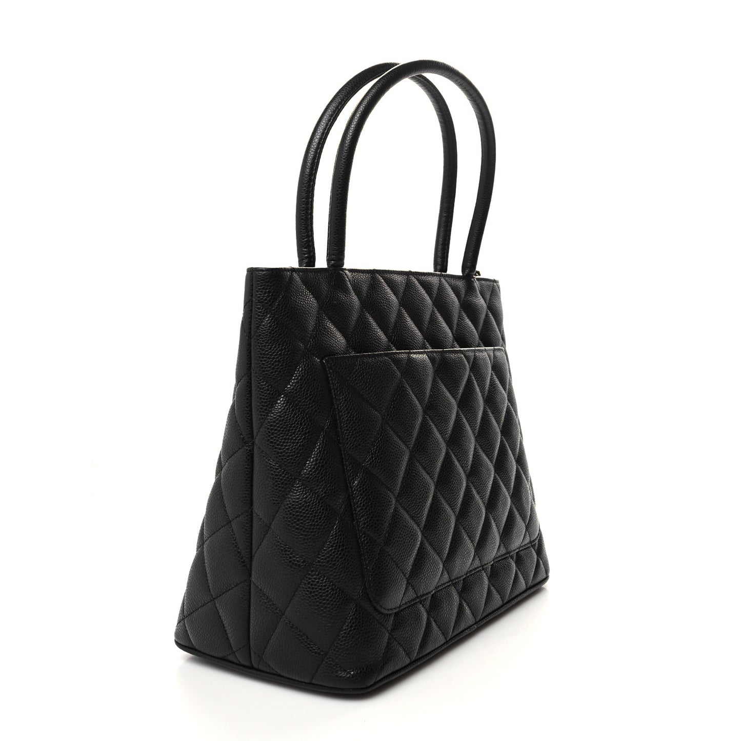 Caviar Quilted Medallion Tote Black