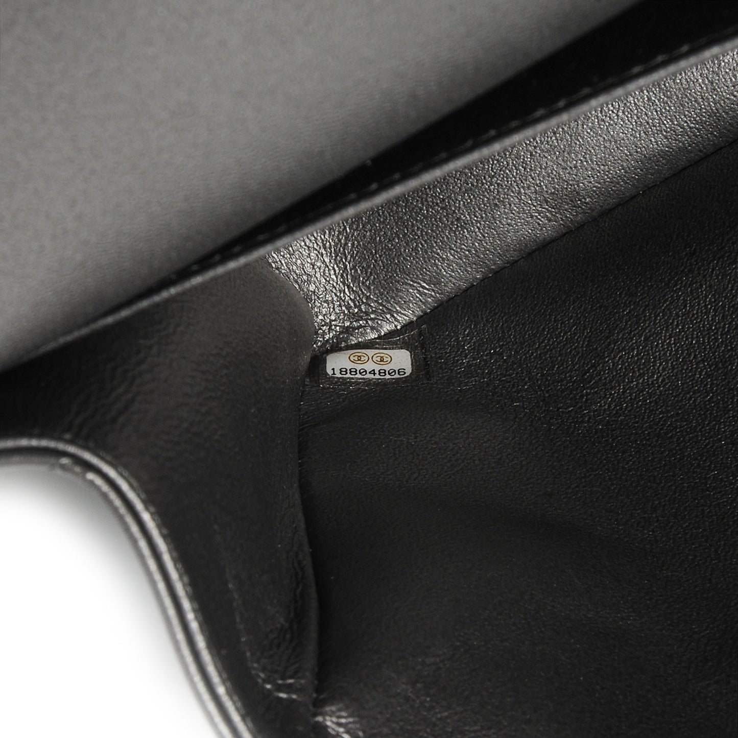 Lambskin Quilted Jumbo Double Flap Metallic Grey