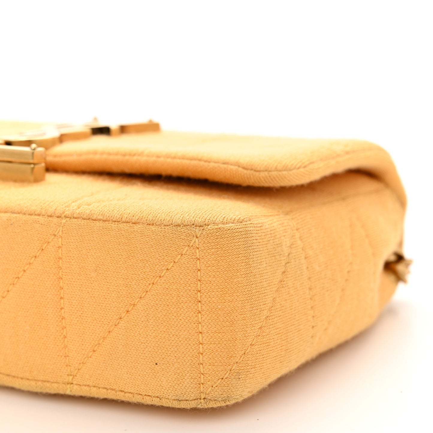 Jersey Wool Patchwork Monogram Mini Jamie Baguette Saffron