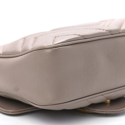 Gucci Calfskin Matelasse Super Mini GG Marmont Shoulder Bag Porcelain Rose 10 of 11