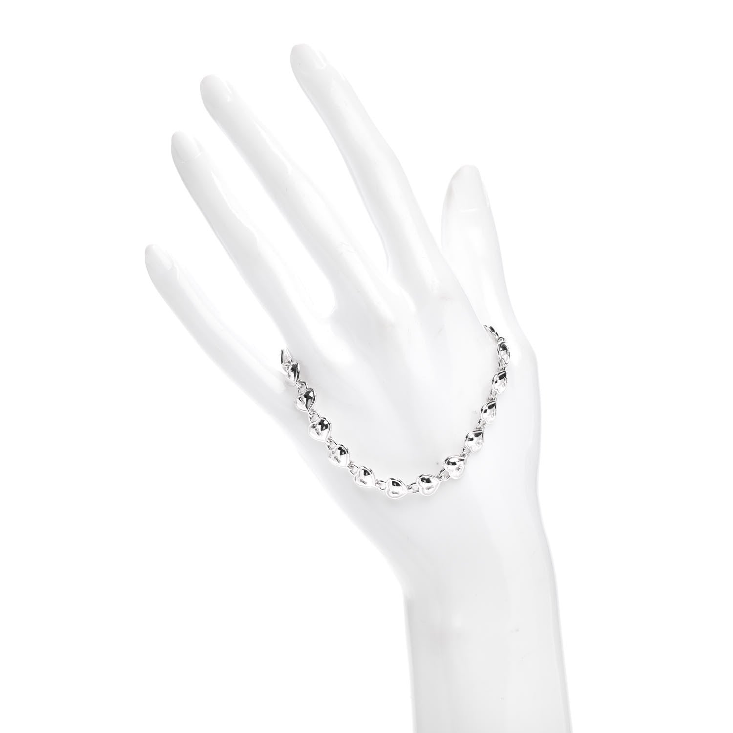 Tiffany Sterling Silver Heart Lock Link Bracelet 2 of 4