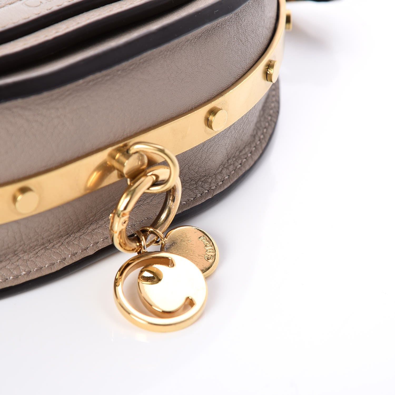 Chloe Calfskin Small Nile Bracelet Minaudiere Bag Motty Grey 5 of 8
