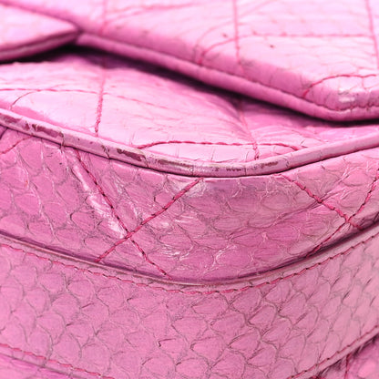 Chanel Elaphe Snakeskin Quilted Medium Easy Carry Flap Purple 11 of 11