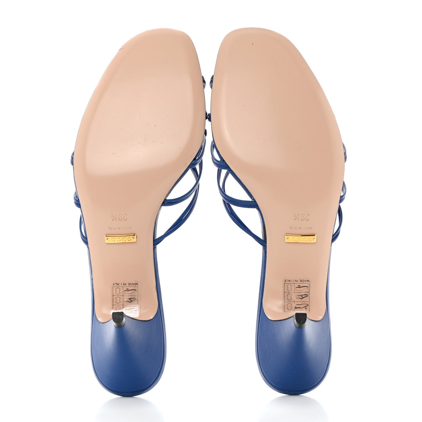Malaga Kid Crystal GG Isa Ankle Strap 55mm Sandals 39.5 Blue