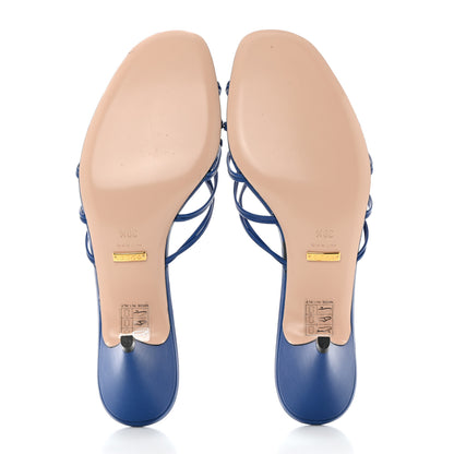 Gucci Malaga Kid Crystal GG Isa Ankle Strap 55mm Sandals 39.5 Blue 6 of 10