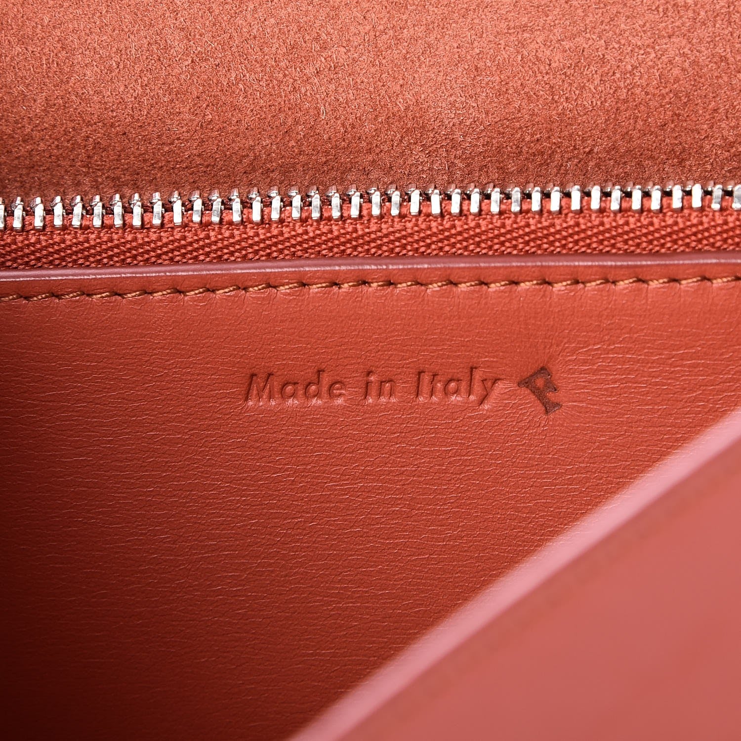 Celine Smooth Calfskin Blade Chain Flap Terracotta 6 of 10