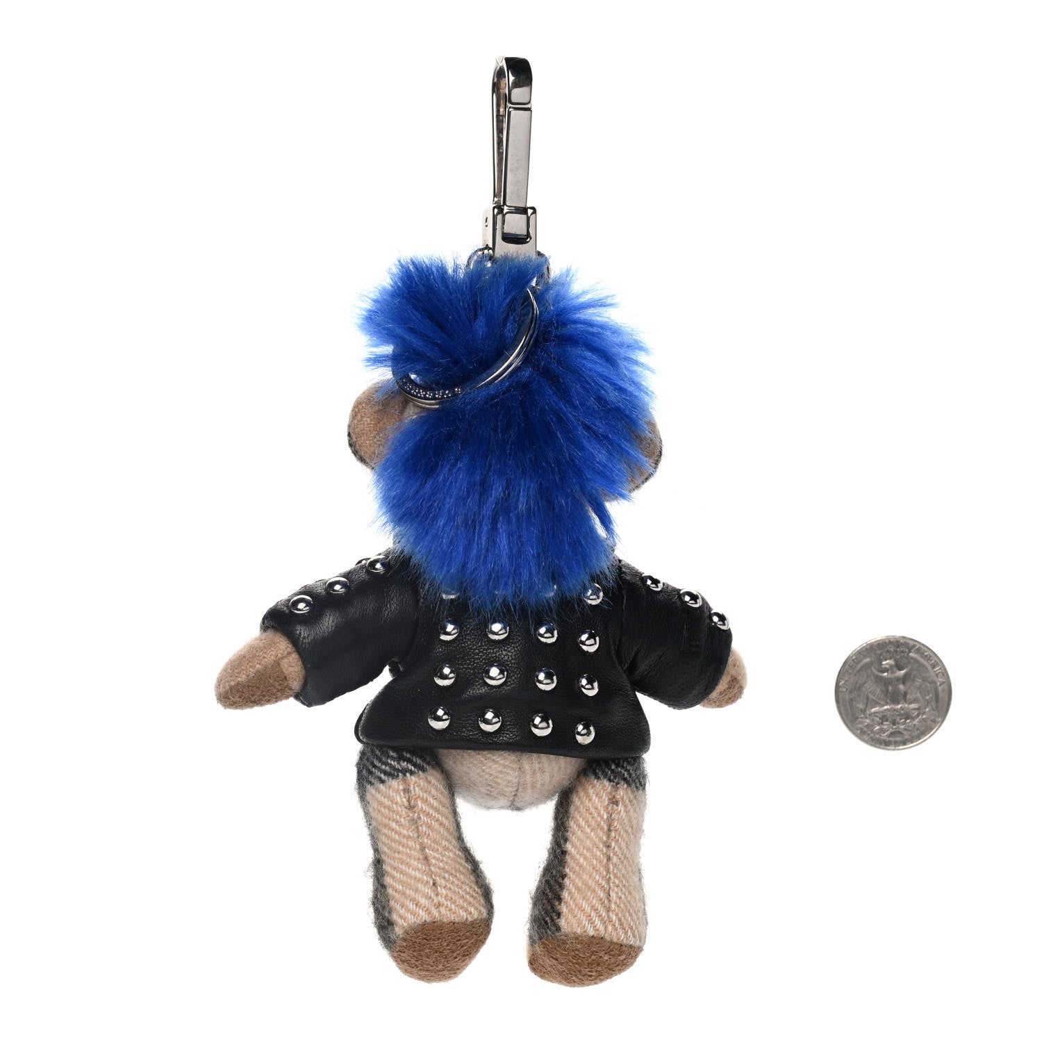 Burberry Cashmere Thomas Punk Teddy Bear Keychain Charm Camel 2 of 7