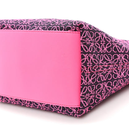 Loewe Jacquard Anagram Calfskin Small Cubi Bag Pink 9 of 9