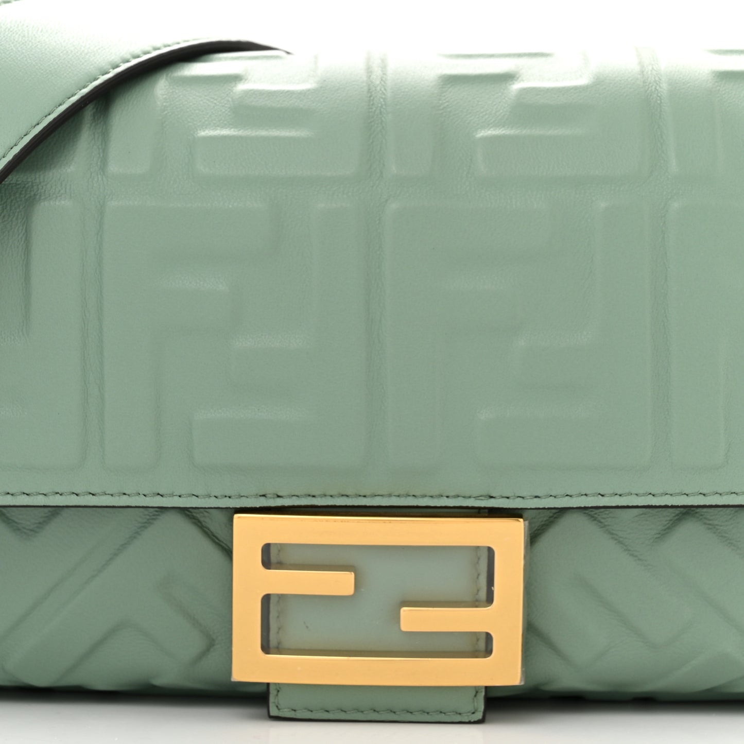 Nappa FF 1974 Embossed Baguette Menta