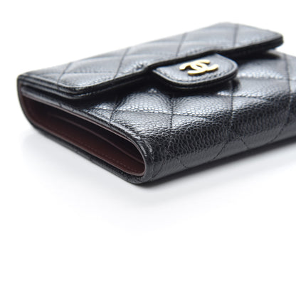 Chanel Caviar Quilted Compact Flap Wallet Black 8 of 10
