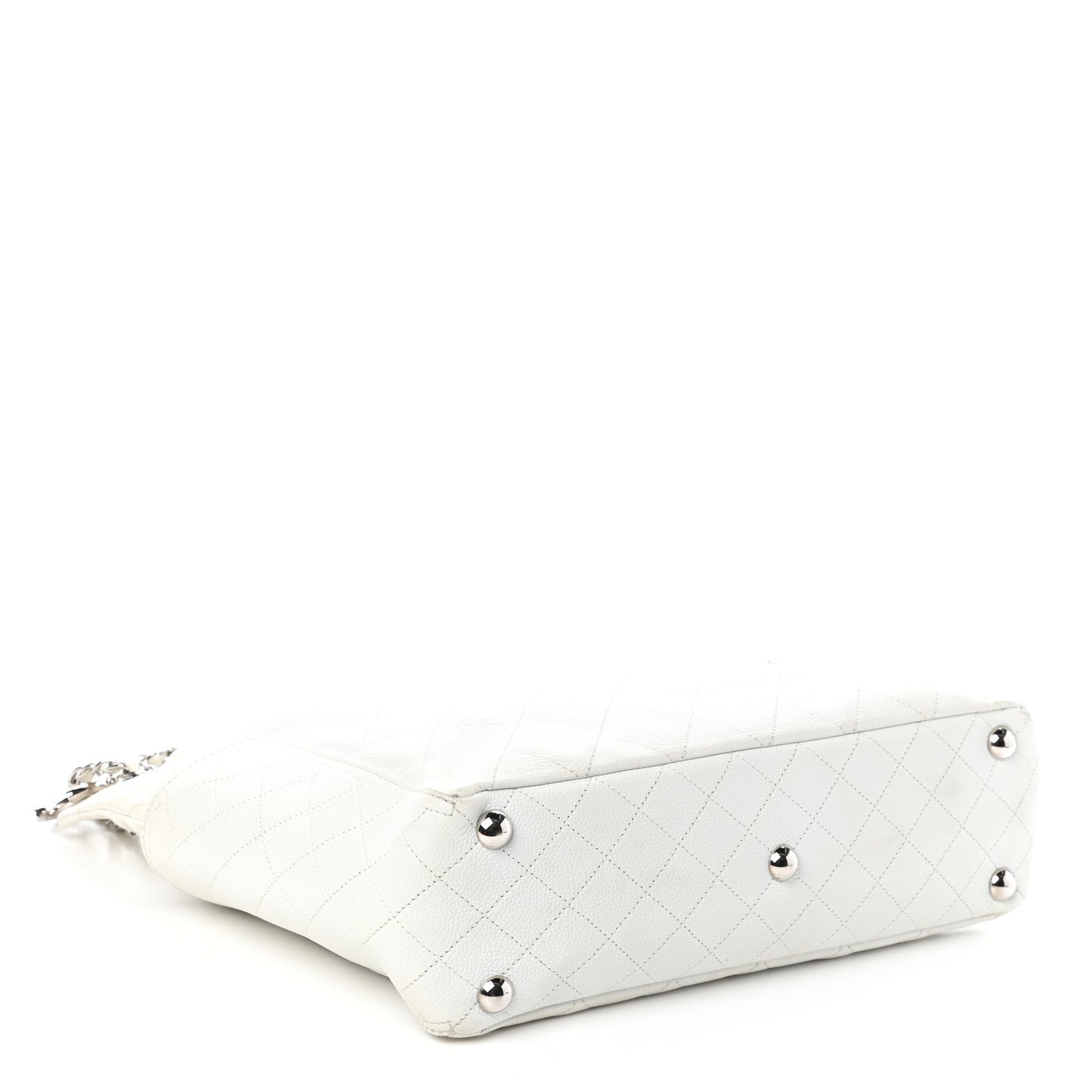 Caviar Stitched CC Pocket Tote White