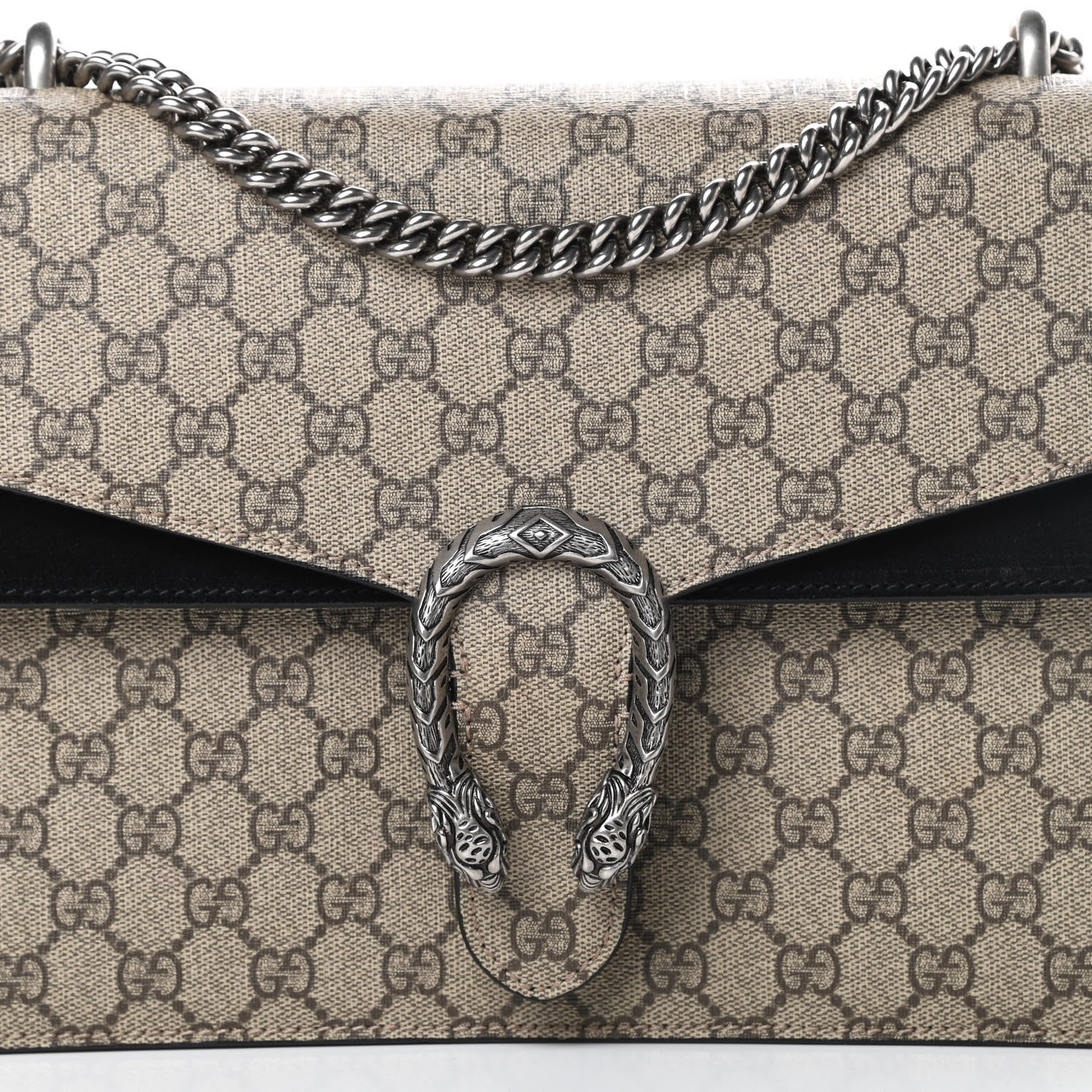 Gucci GG Supreme Monogram Medium Dionysus Shoulder Bag Black 8 of 16
