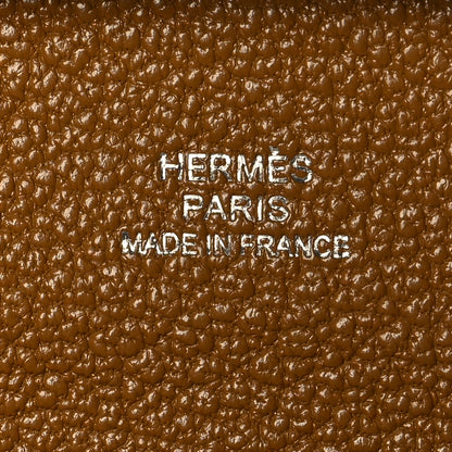 Hermes Chevre Mysore Bastia Verso Coin Purse Celeste Kraft 6 of 7