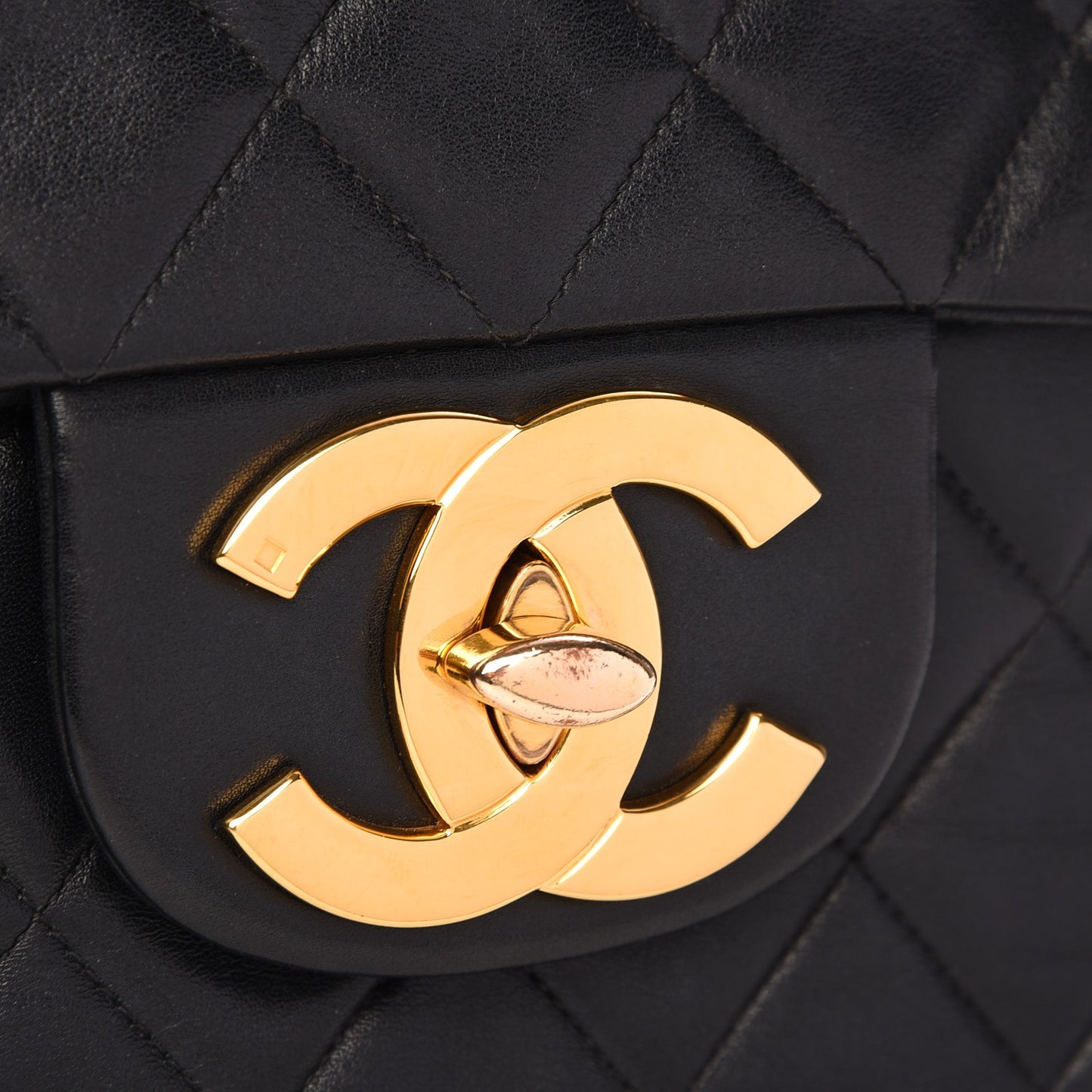 Lambskin XL Jumbo Flap Black
