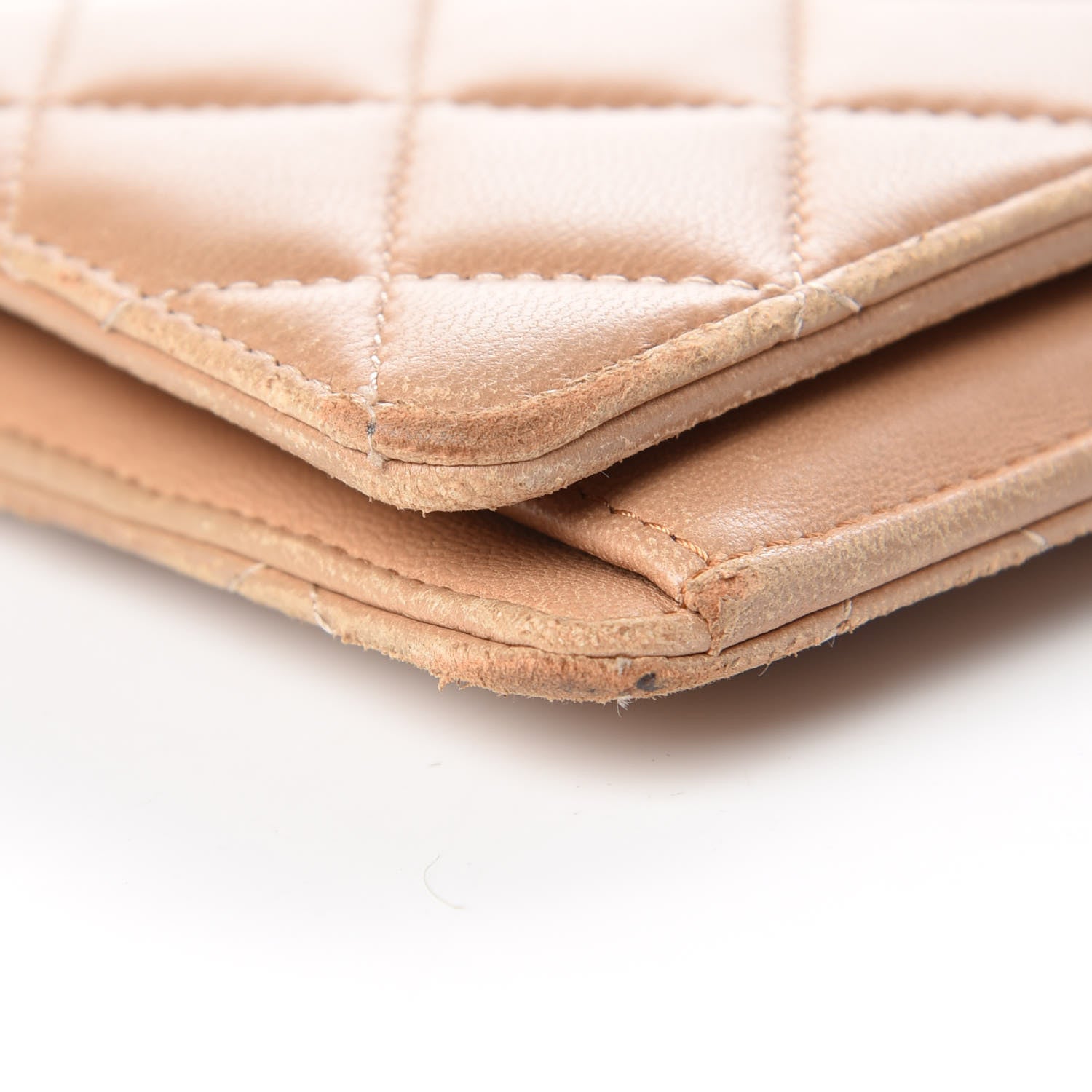 Chanel Lambskin Quilted Yen Wallet Beige 13 of 18