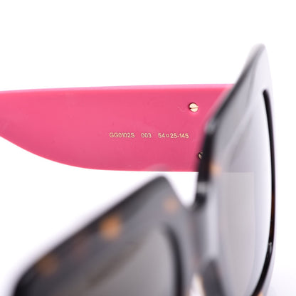 Gucci Square Frame GG0102S Sunglasses Glitter Pink 6 of 9