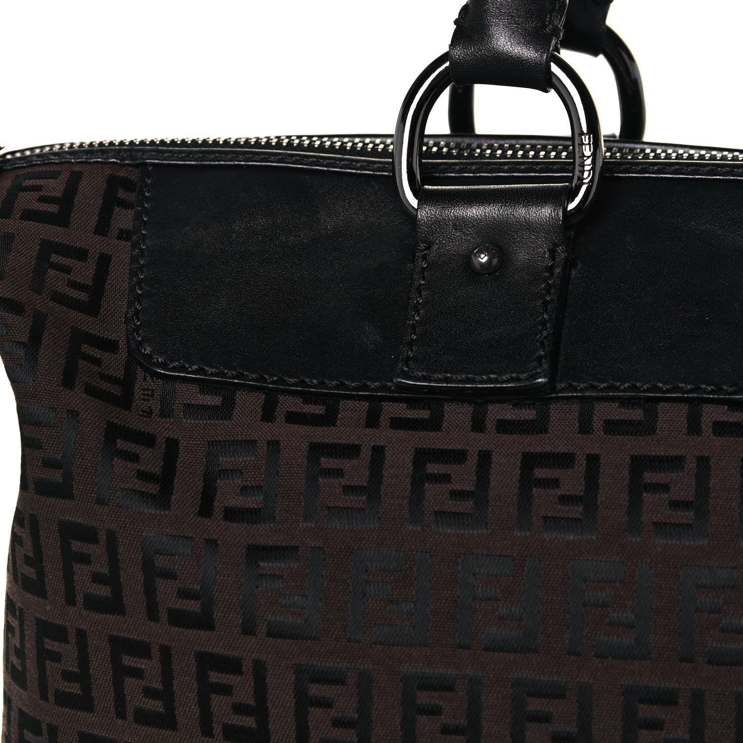 Fendi Zucchino Tote Dark Brown 12 of 13