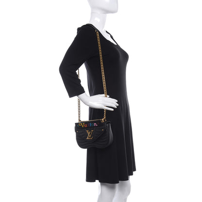 Louis Vuitton Calfskin New Wave Chain MM Black 2 of 11