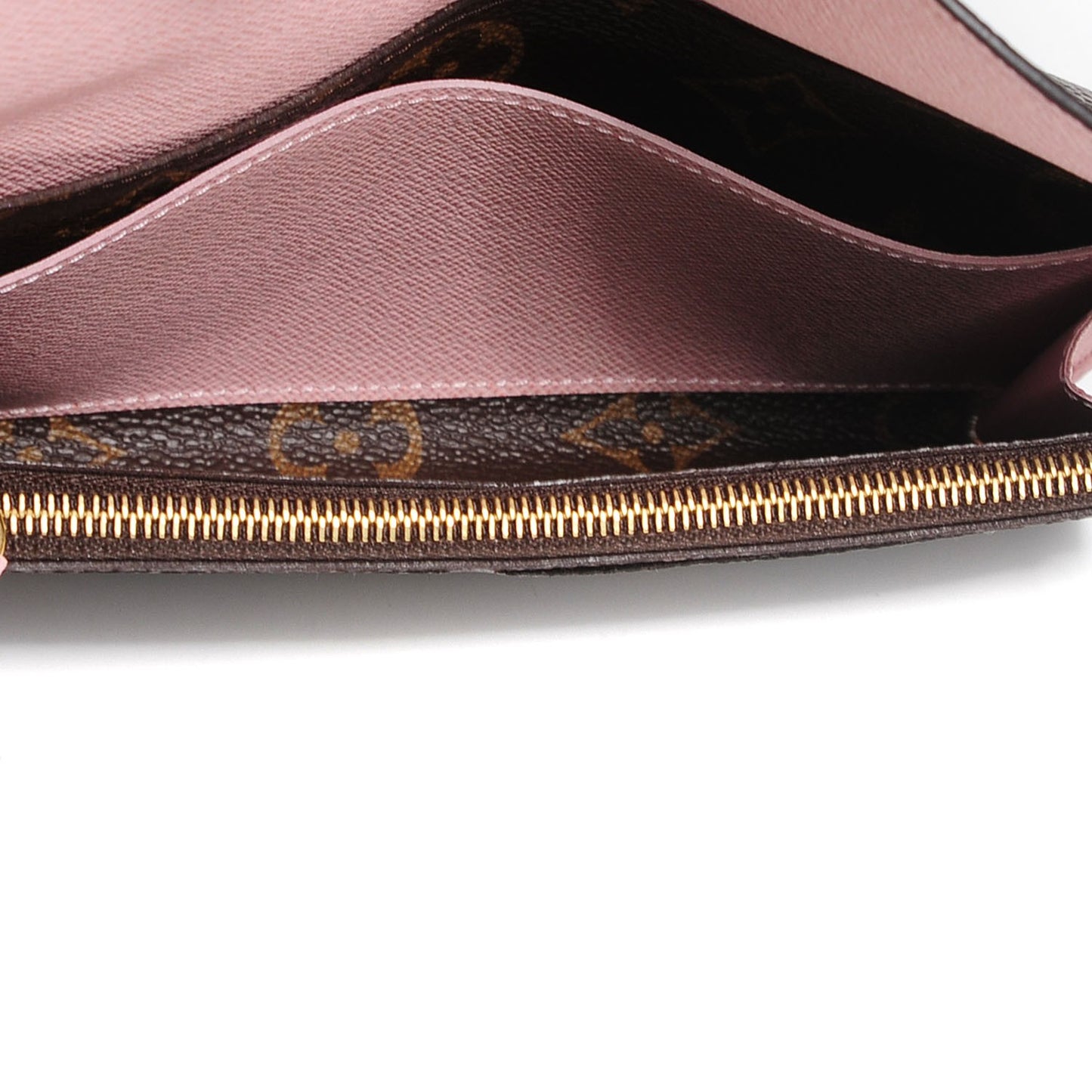 Monogram Emilie Wallet Rose Ballerine