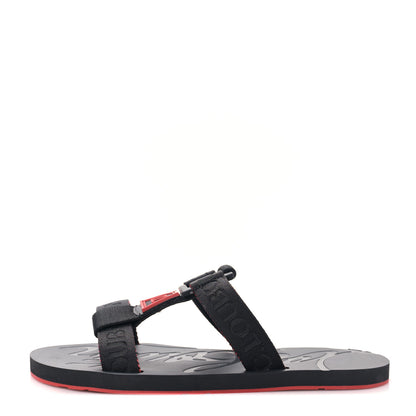 Christian Louboutin Rubber Surf Mens Flat Sandal 40 Black 1 of 7