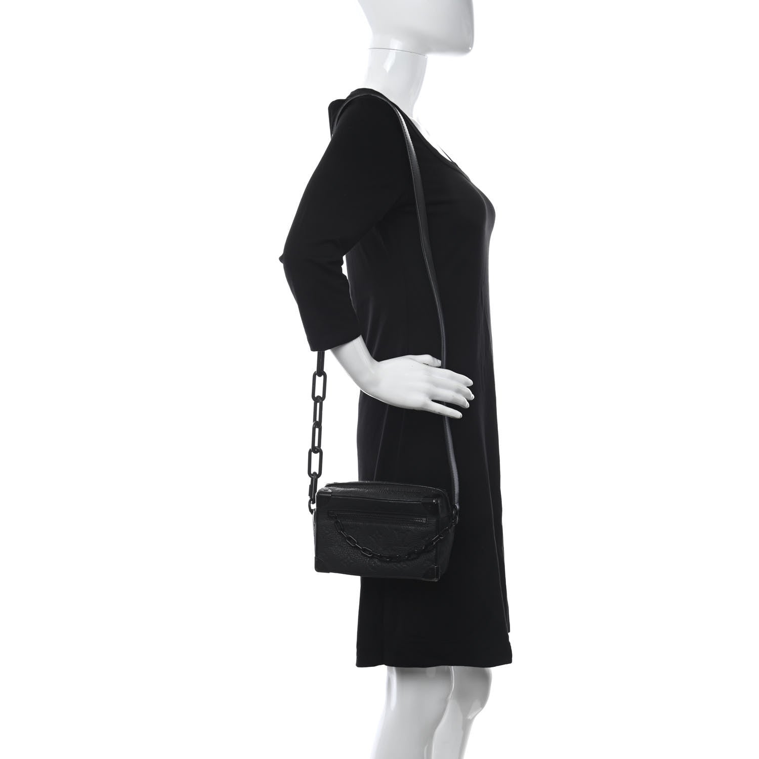 Louis Vuitton Taurillon Monogram Mini Soft Trunk Black 2 of 12