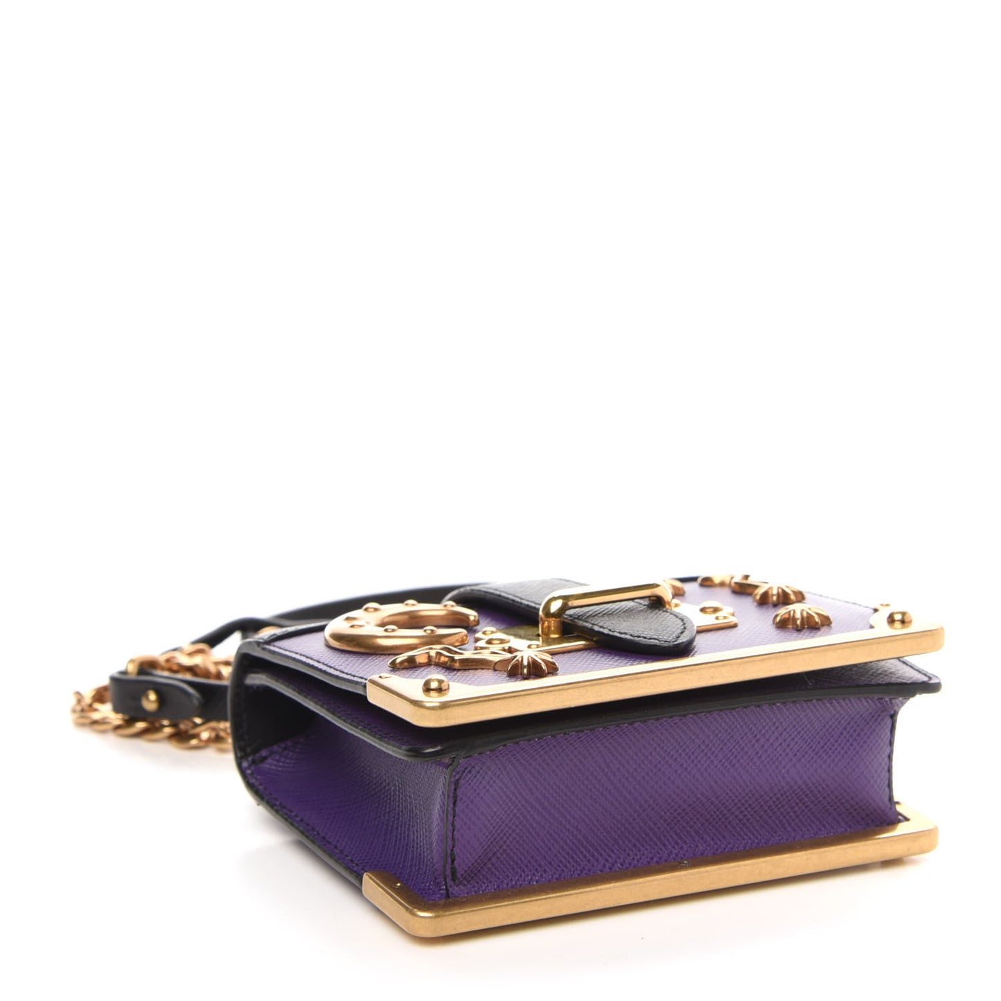 Saffiano Astrology Mini Cahier Bag Viola Black