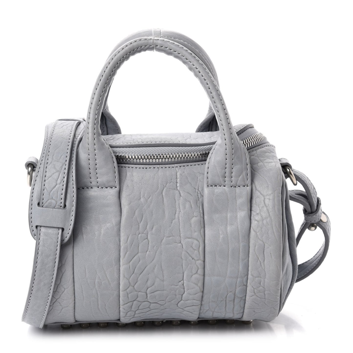 Pebbled Lambskin Mini Rockie Carbon Rodhium Hardware