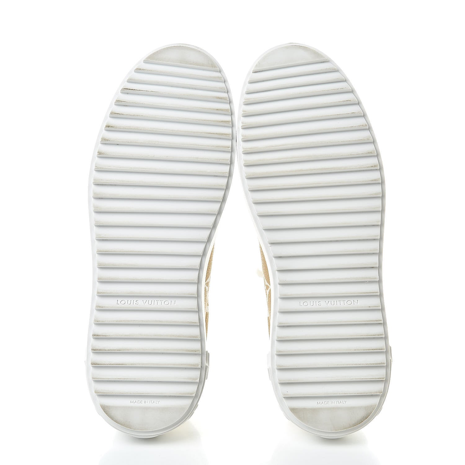 Louis Vuitton Monogram Giant Time Out Sneakers 37.5 Kaki White Beige 5 of 11