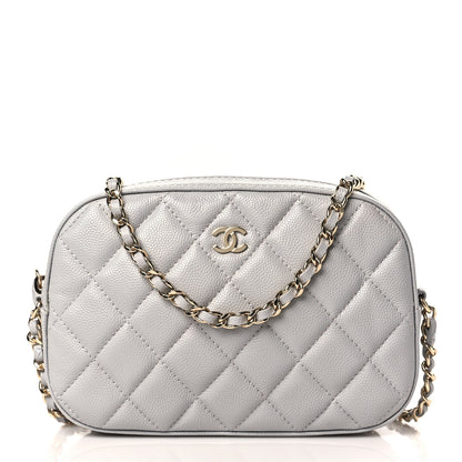 Chanel Caviar Quilted Camera Case Grey 3 of 10