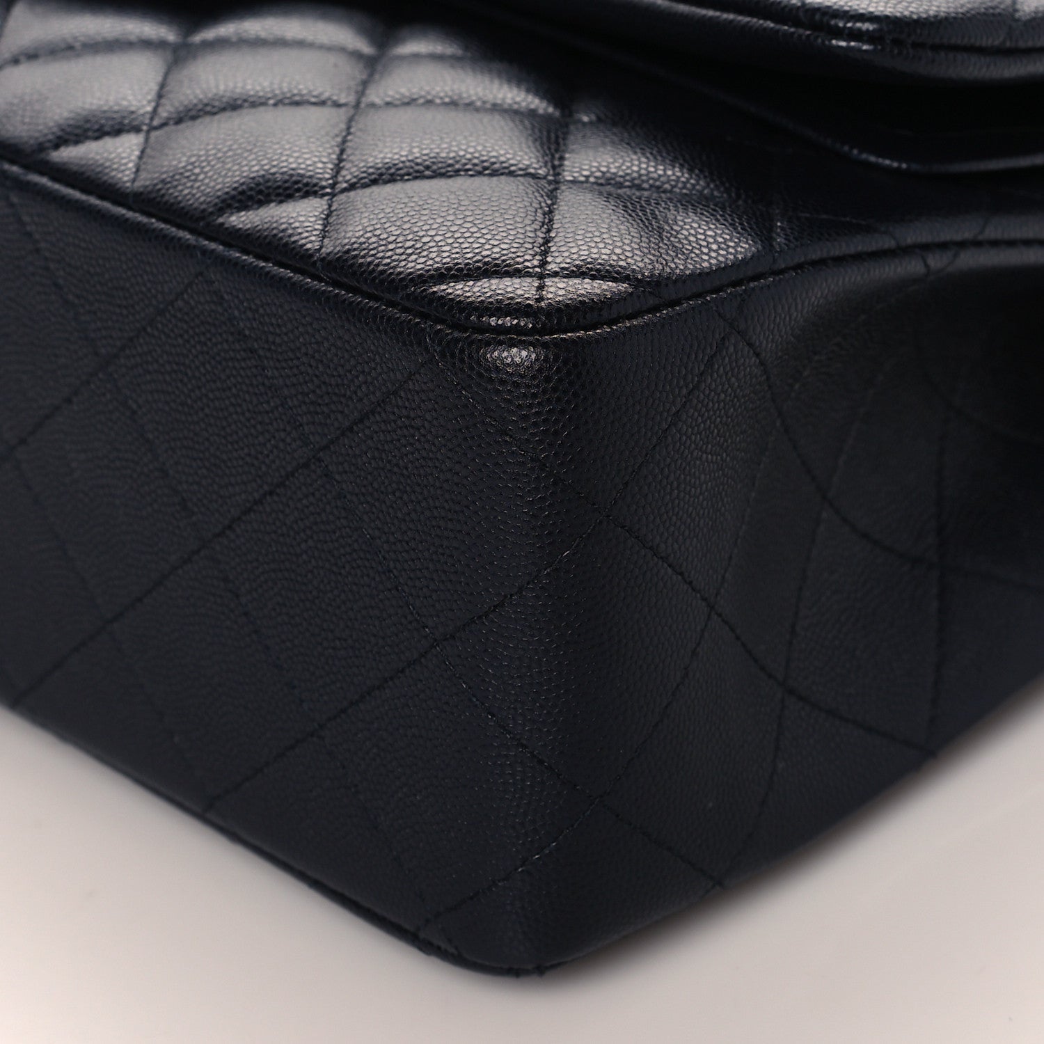 Chanel Caviar Quilted Jumbo Double Flap Navy Blue 10 of 10