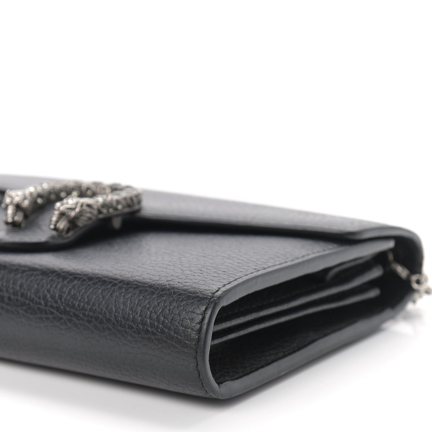 Calfskin Mini Dionysus Chain Wallet Black