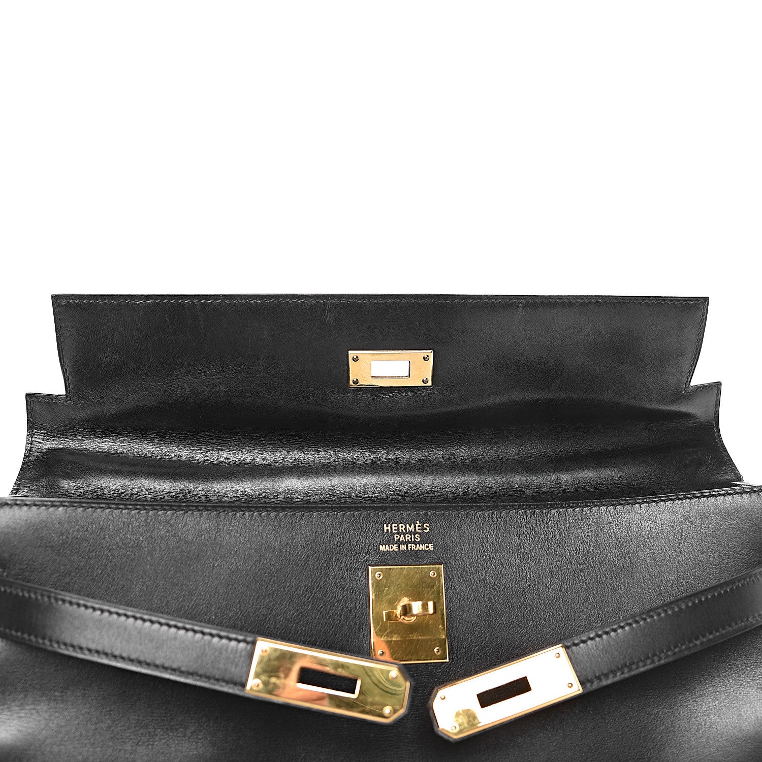 Hermes Box Kelly Retourne 35 Black 24 of 37