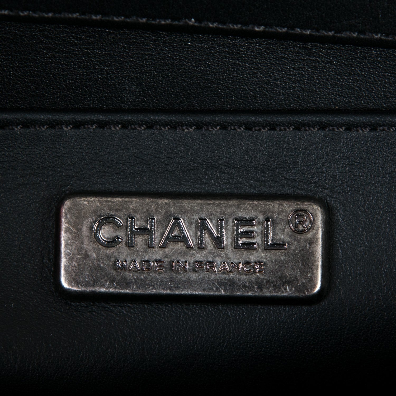Chanel Lambskin Embroidered Python Chevron Medium Boy Flap Black Green 6 of 9