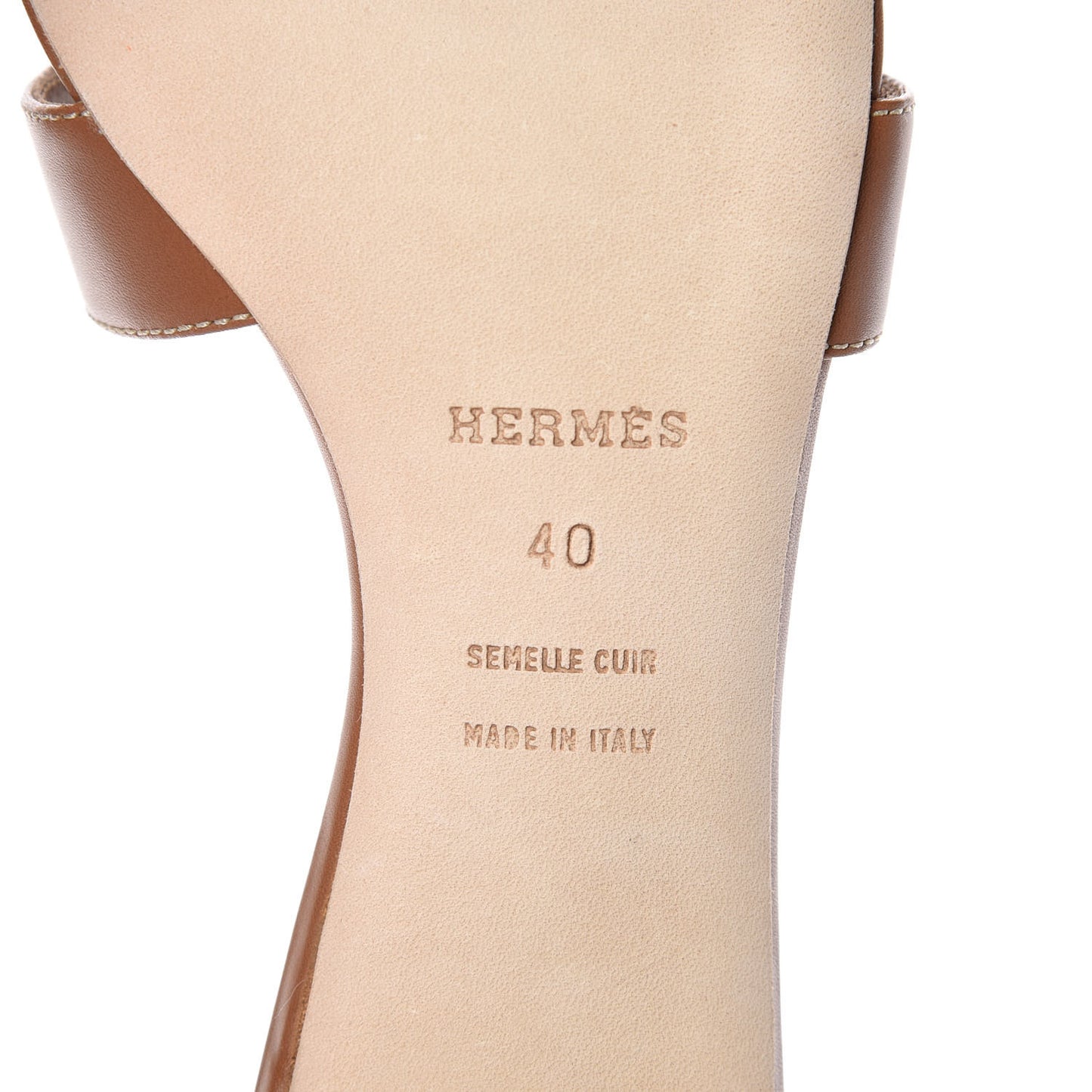 Calfskin Oasis Sandals 40 Gold