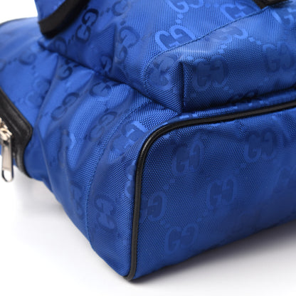 Gucci Econyl Nylon Monogram Off The Grid Backpack Guilted Blue Black 5 of 10