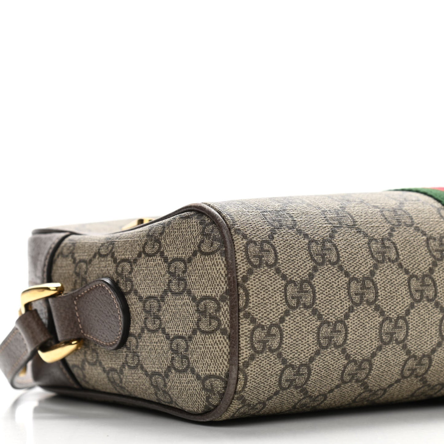 GG Supreme Monogram Web Small Ophidia Shoulder Bag Brown