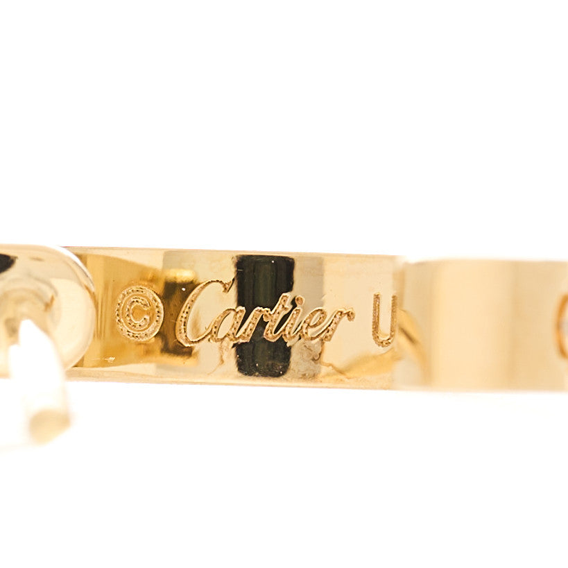 18K Yellow Gold Small LOVE Hoop Earrings