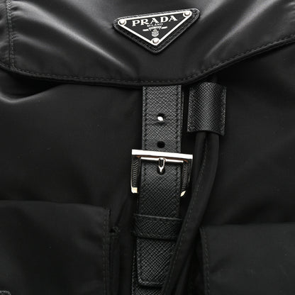 Prada Tessuto Nylon Saffiano Medium Backpack Black 7 of 9