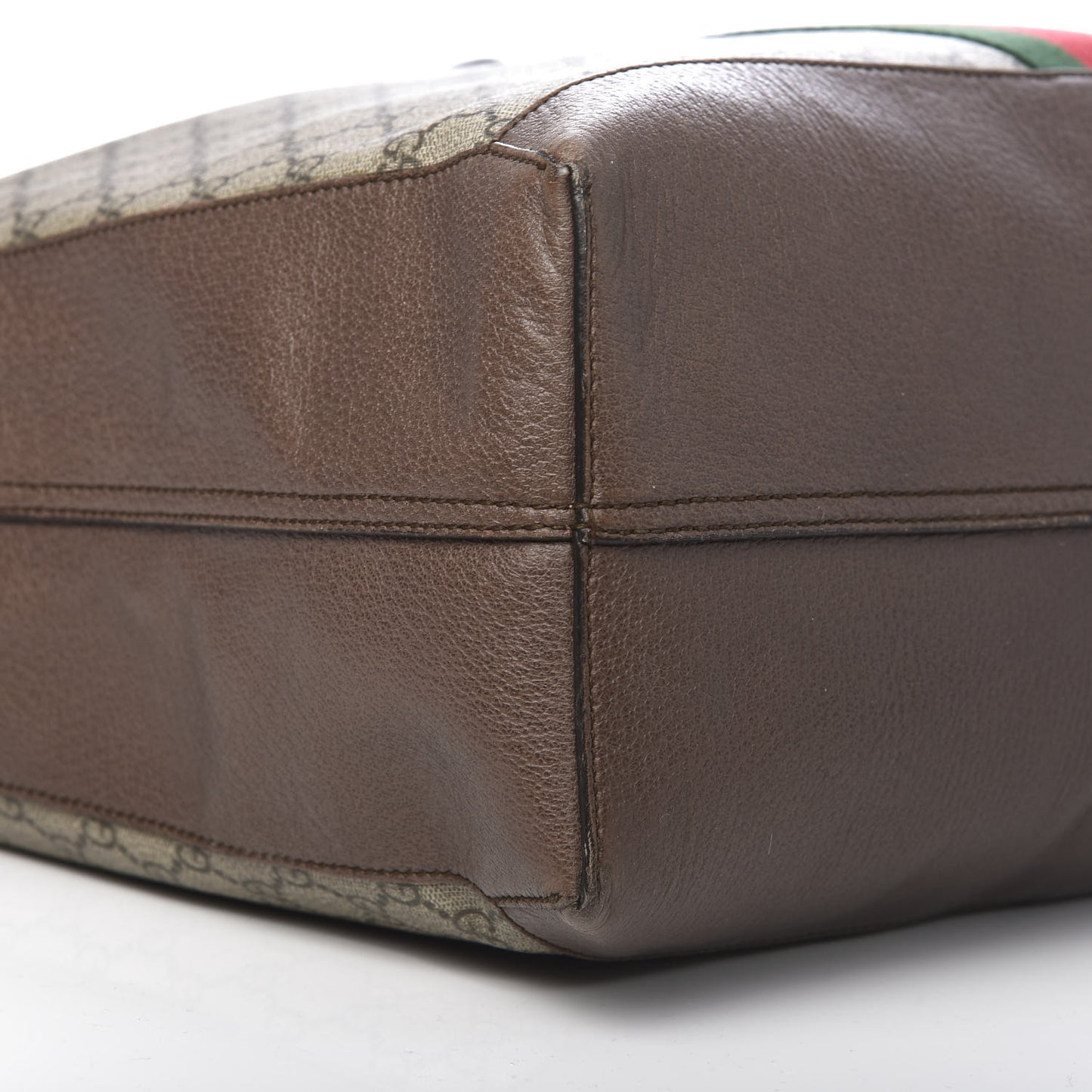 GG Supreme Monogram Web Large Ophidia Tote Brown