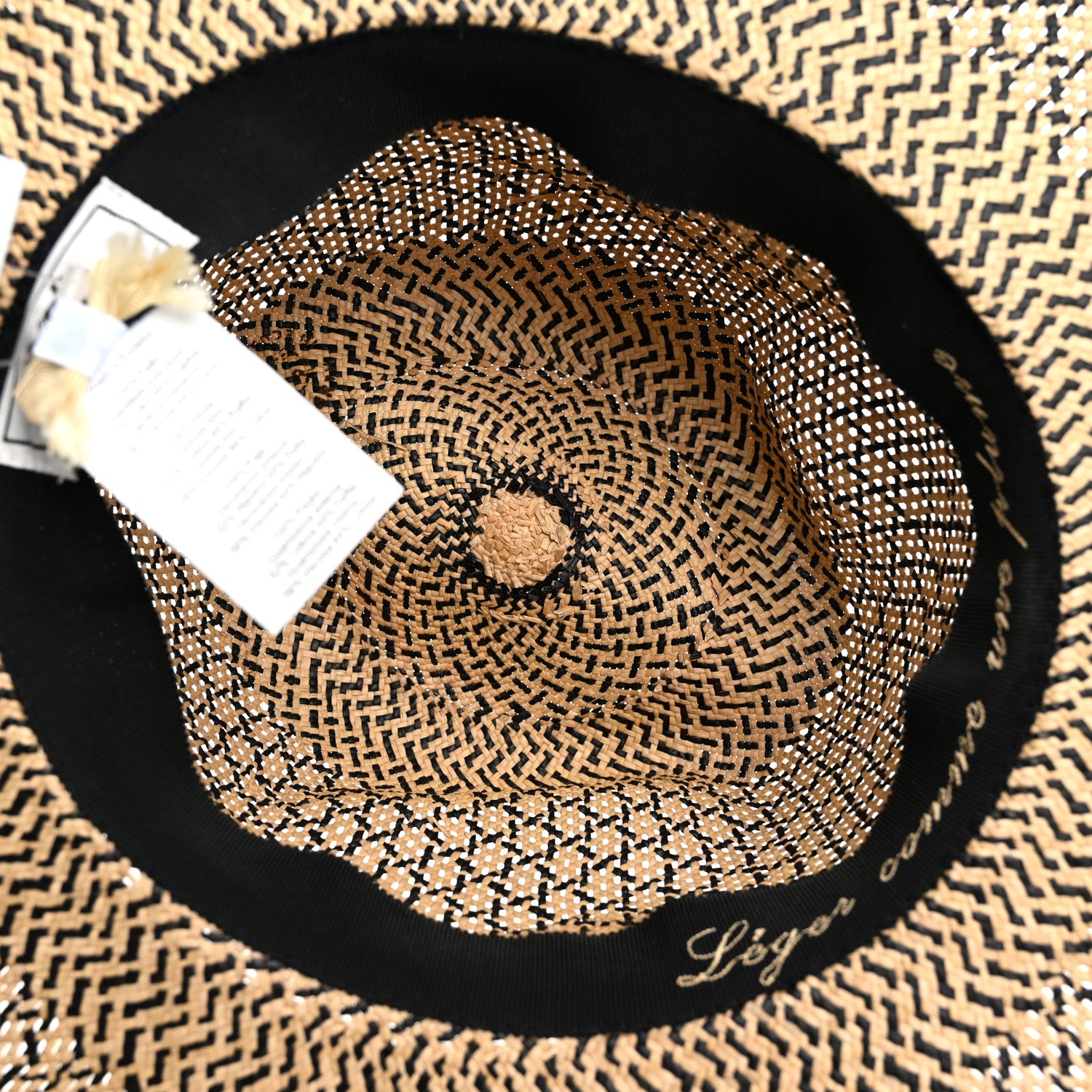 Hermes Chapeau Femme Etna Panama Hat 57 Naturel Black 6 of 11