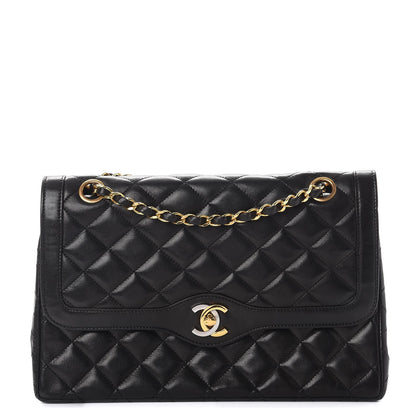 Chanel Lambskin Quilted Medium Double Flap Black 1 of 13
