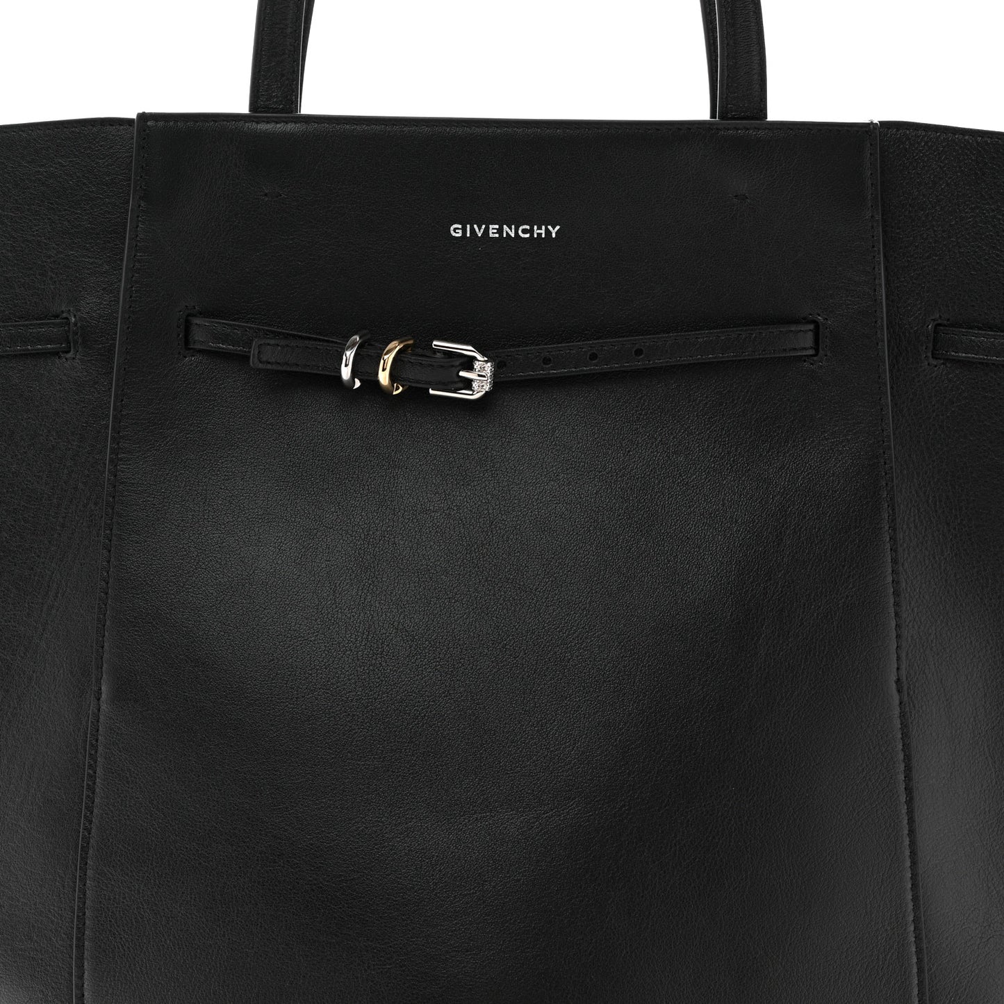 Calfskin Voyou Medium North South Tote Black