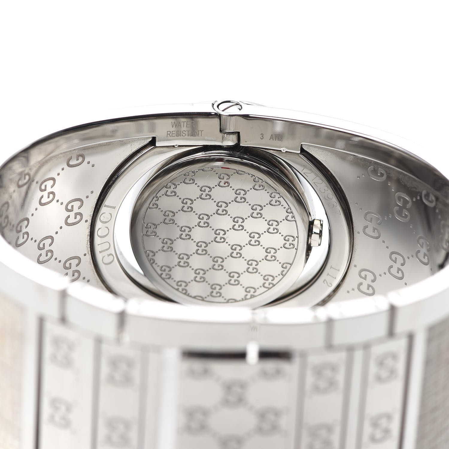Gucci Stainless Steel Canvas Mother of Pearl 23mm Twirl Quartz Watch 4 of 6