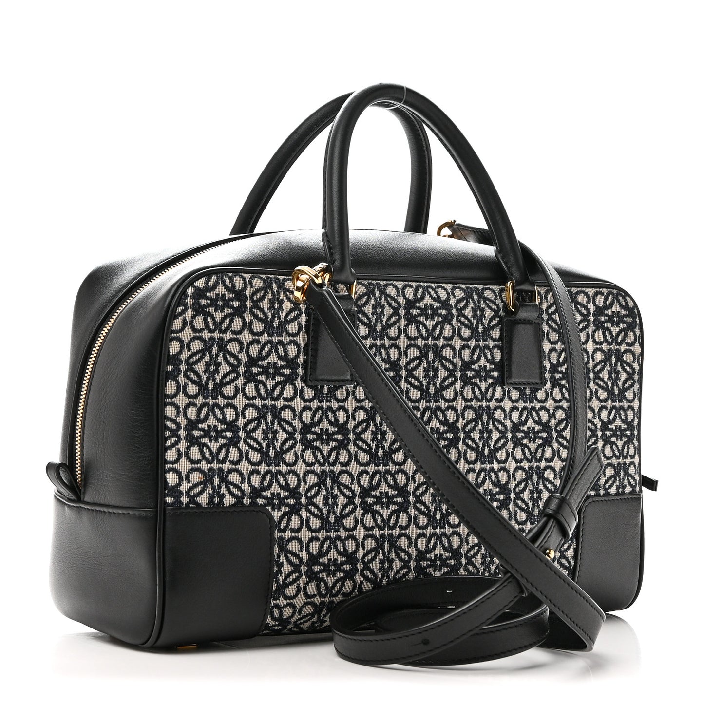 Jacquard Anagram Calfskin Amazona 28 Black Navy