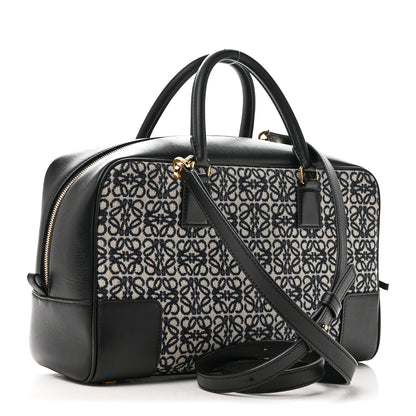Loewe Jacquard Anagram Calfskin Amazona 28 Black Navy 3 of 9