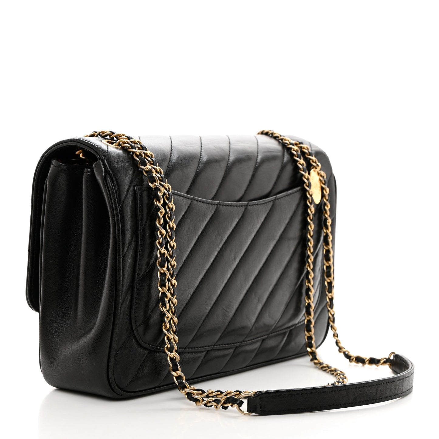 Lambskin Quilted Jumbo Coco Vintage Flap Black